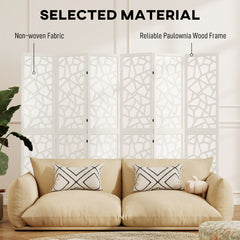 4 Panel Room Divider, 5.6 FT Lightweight Folding Privacy Screen with Geometric Pattern for Living Room, Bedroom, Black