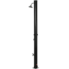 5.3 Gallons Solar Shower with Rotating Rainfall, Temperature Adjustment, 2 Section Outdoor Shower for Backyard, Black
