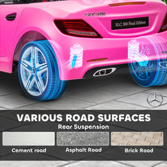 12V Ride On Car with Parent Remote Control Two Motors Music Lights Suspension Wheels for 3-6 Years Pink