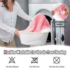 Electric Heated Blanket Throw with 10 Heat Settings-Pink