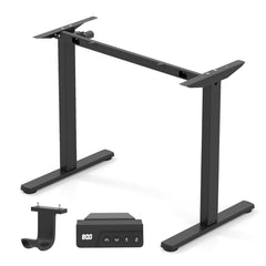 Electric Standing Desk Frame Height Adjustable Computer Desk Base with LED Display-Black