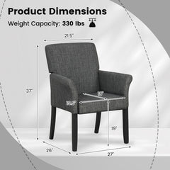 Executive Guest Chair Reception Waiting Room Arm Chair-Gray