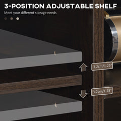 Fireplace TV Stand for TVs up to 60 inches, Wood TV Cabinet w/ Storage Doors or Living Room, Office, Coffee