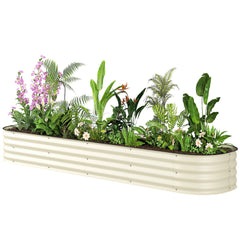 4.9 x 2 x 1ft Galvanized Raised Garden Bed Kit, Metal Planter Box with Safety Edging, Black