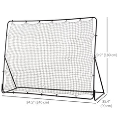 8' x 6' Soccer Rebounder Net with 5 Adjustable Angles for Backyard Park Training Practice