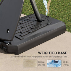 Outdoor Portable Basketball Hoop and Stand with Backboard Weighted Base Wheels, 115.4"-137.8" Height Adjustable