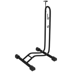 Vertical & Horizontal Bike Rack Bicycle Storage Stand with Adjustable Hooks, Fits 6"-28" and 700c Bikes