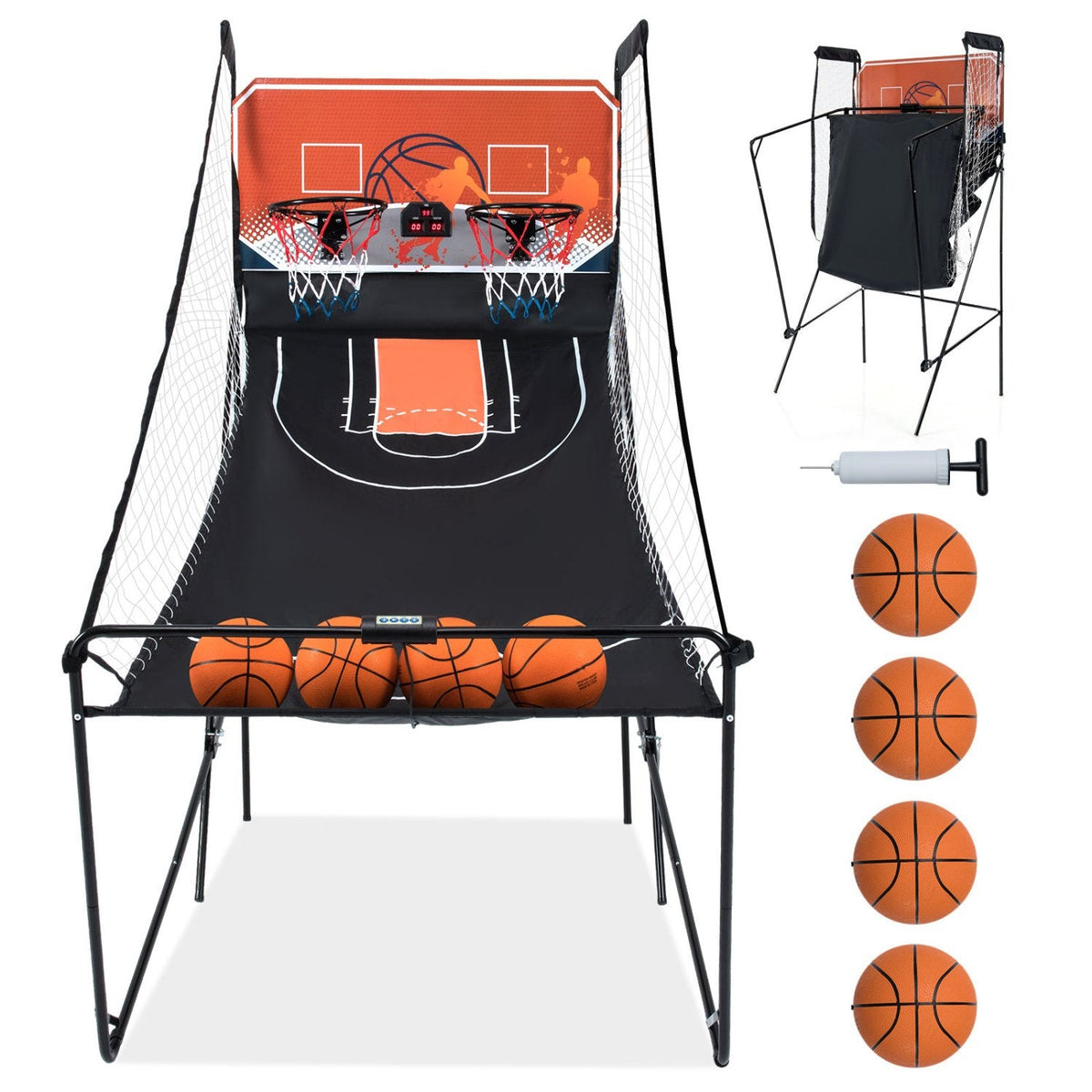 Foldable Basketball Arcade Game with 8 Exciting Playing Modes [Best Seller in the US]
