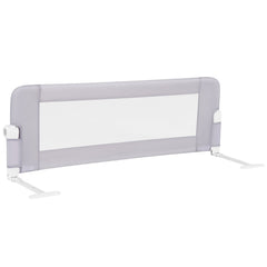Foldable Bed Rail Swing Down Baby Bed Guard Rail-Light Gray