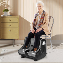 Foot and Calf Massager Shiatsu Foot Massager Machine with Tilt Base-Gray