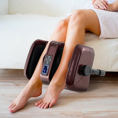 Foot and Calf Massager with Heat Shiatsu Deep Kneading Rolling Smart Electric Leg Massager-Red