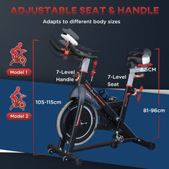 Upright Stationary Exercise Bike, Cardio Workout Training Bicycle w/ Adjustable Resistance LCD Monitor, Black