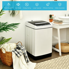 Full-Automatic Washing Machine 1.5 Cubic Feet 11 LBS Washer-White