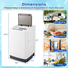 Full-Automatic Washing Machine Washer and Spin Combo-White