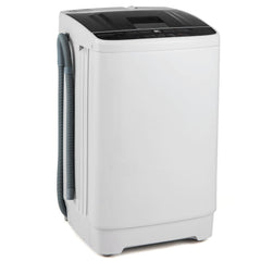 Full Automatic Washing Machine with 8 Preset Programs 6 Water Levels and Built-in Drain Pump-Gray