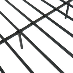 Full Size Heavy Duty Metal Platform Bed Frame with 11 Slats and 10.5 Inch Clearance, Black