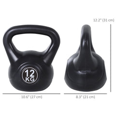 22lb Fitness Kettlebell, Plastic Exercise Weight, Weightlifting Tools with Sand, Handle, Noise Reduction for Home, Gym
