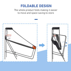 Basketball Hoop Arcade Game with Electronic Score Board for 1 to 2 Players, Black