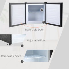 1.1 Cu. Ft. Mini Freezer, Compact Upright Freezer with Reversible Door, Removable Shelf, Adjustable Temperature, Black