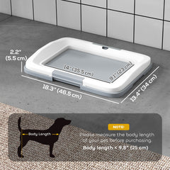 18" x 13" Pee Pad Holder, Dog Potty Tray for Indoor Outdoor, Easy to Clean Dog Training Toilet Pee Pad Tray, Grey