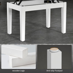 Adjustable Piano Bench with Storage and Soft PU Leather Padded, with Enough Music Storage Design, White