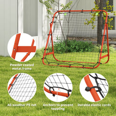 Volleyball Rebounder Net, Adjustable Soccer Rebounder, Baseball Volleyball Training Equipment Aid, Blue