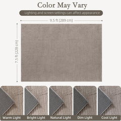 6x9 Area Rug, Luxurious Faux Fur Rug, Non-Slip Floor Carpet for Living Room, Bedroom, Dining Room, Tan