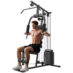Home Gym Equipment, Multifunction Workout Machine with 99lbs Weight Stack for Back, Chest, Arm, Legs, and Full Body Workout