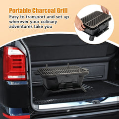 100% Cast Iron Hibachi Grill with Grill Grate Lifter