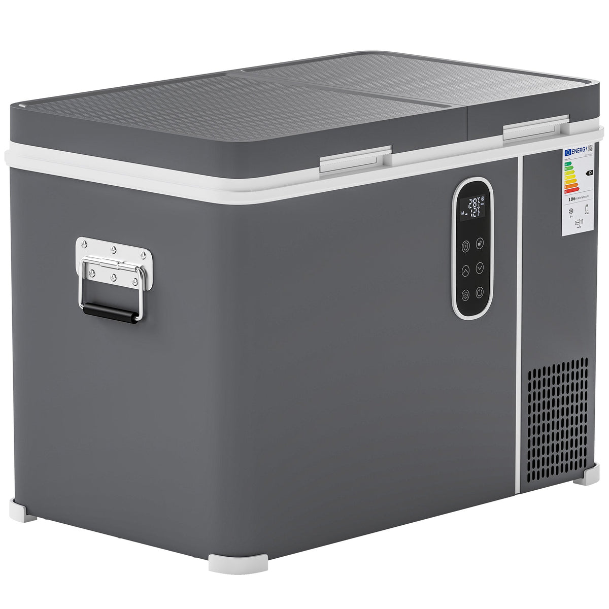 12 Volt Car Refrigerator, Dual Zone 48 QT Car Fridge with App Control, 12/24V DC and 100-240V AC
