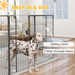 24 Panel 31.5" Height Heavy Duty Dog Playpen for Small Medium Dogs, Grey