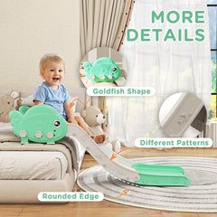 Toddler Couch Slide for Bed, Sofa, Stairs, Easy Assemble & Storage, for 18-48 Months, Green