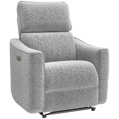 Power Recliner Chair, Chenille Upholstered Recliner Chair with USB Ports, Footrest, Dark Grey