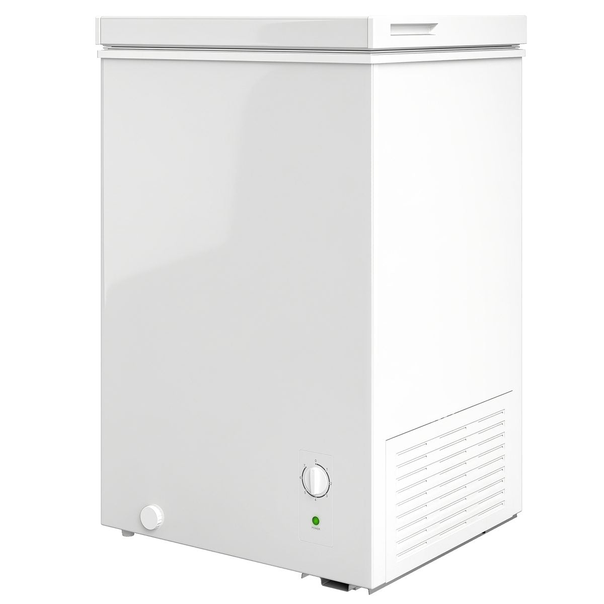Mini Freezer, 3.5 Cu.Ft Chest Freezer with 5-Setting Adjustable Thermostat, Wire Basket, Quiet Operation, White