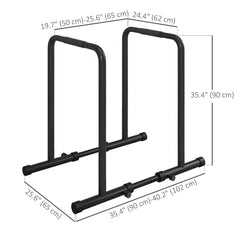 Adjustable Dip Station, Push Up Bars with 6 Width and 2 Height Levels for Home Gym Fitness Workout