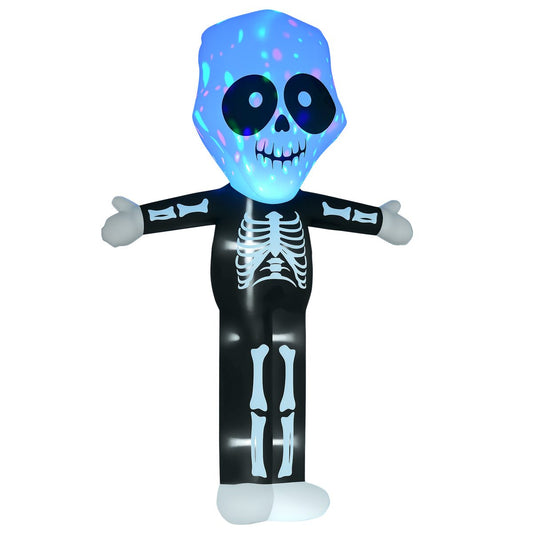 10ft Halloween Inflatable Skeleton Ghost Decoration, LED Lighted for Home Indoor Outdoor Garden Lawn Decoration Party Prop