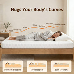 Twin Mattress 6 Inch Memory Foam Mattress in a Box, Pressure Relief & Lumbar Support, CertiPUR-US Certified, Medium Firm