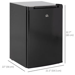 Upright Freezer, 3 Cu.Ft Mini Freezer with Reversible Single Door, Adjustable Thermostat for Home, Dorm, Black