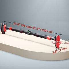 Pull Up Bar Doorway No Screws, Chin Up Bar with Level Metre, 37.8"-51.2" (96-130cm) Width Adjustable, Max Load 440lbs