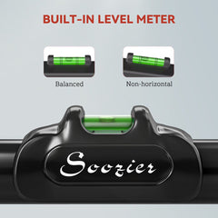 Pull Up Bar Doorway No Screws, Chin Up Bar with Level Metre, 37.8"-51.2" (96-130cm) Width Adjustable, Max Load 440lbs