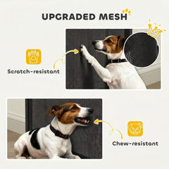 Retractable Dog Gate, 36.6" Tall, Extends to 55" Wide, Mesh Pet Gate with Single Hand Operation, for Stairs, Doorways