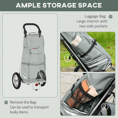Bike Trailer, Bicycle Cargo Trailer with 12" Wheels, Reflective Strips, Outdoor Wagon Carrier with Aluminum Frame