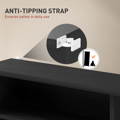 8-Tier DVD Shelf with 6 Adjustable Shelves, Slim CD Shelf, Holds 360 CDs, 185 DVDs or 185 Blu-rays, Black