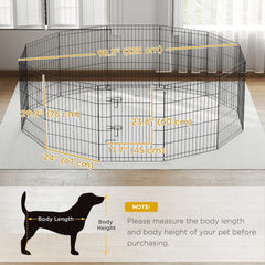 30inch Foldable Metal Exercise Pet Playpen Yard Dog Puppy Kennel Cage 12 Panel