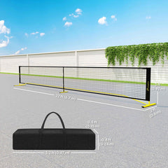 Portable Pickleball Net Set with 22FT Regulation Size Net, Carrying Bag for Indoor Outdoor Driveway, Yellow