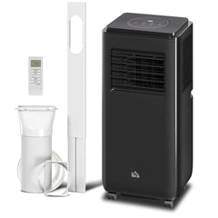 8,000 BTU Moible Air Conditioner 345 Sq. Ft., Dehumidifier Fan Auto Sleep with 24H Timer On/Off, Window Kit, Black