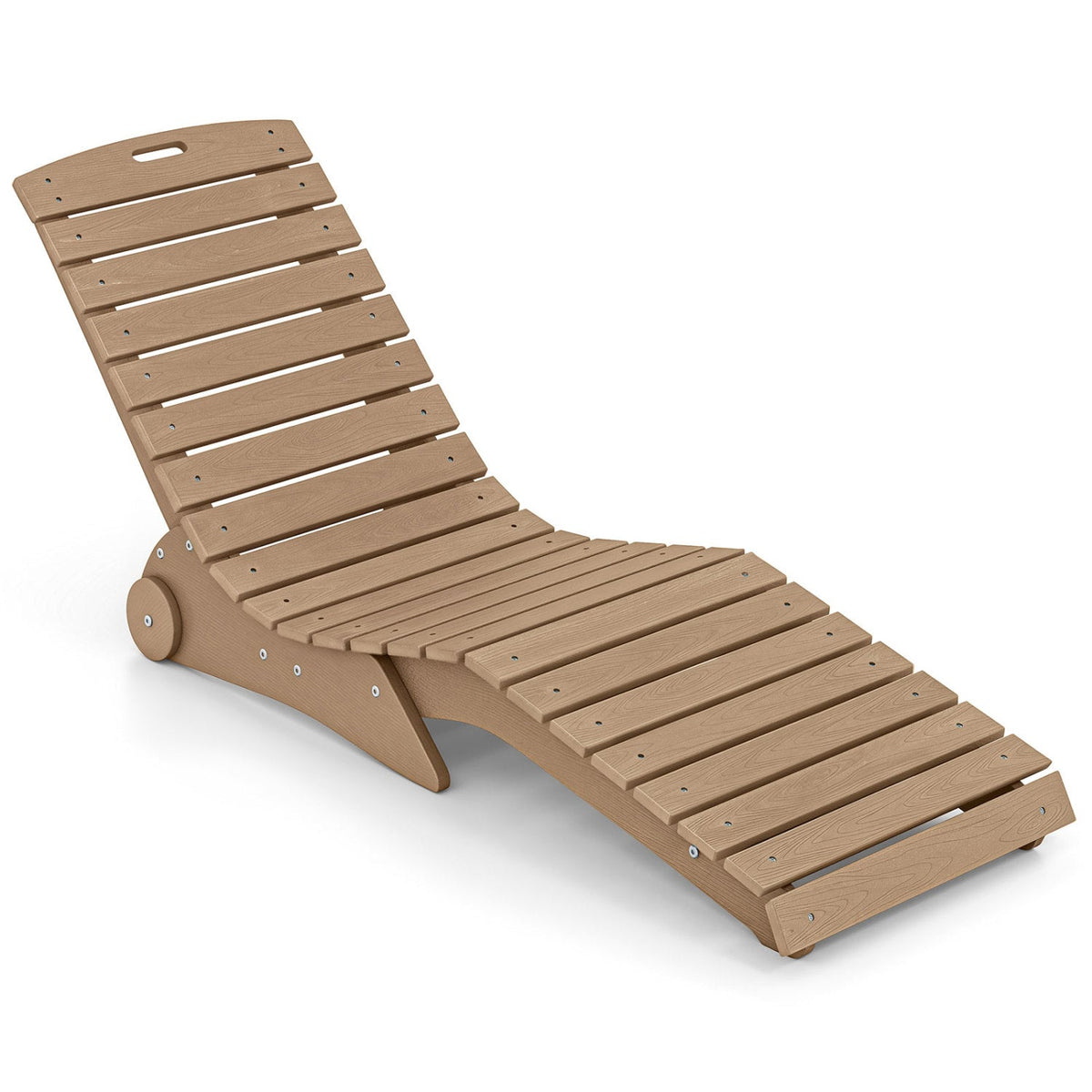 In Pool Lounge Chair in Brown HDPE, 46.5 lb Anti Float Weight, 450 lb Capacity