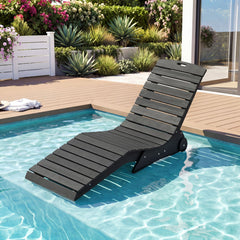 In Pool Lounge Chair in Dark Gray HDPE for Sun Shelves, 450 lb Capacity