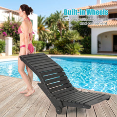 In Pool Lounge Chair in Dark Gray HDPE for Sun Shelves, 450 lb Capacity