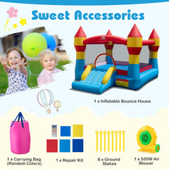 Indoor Outdoor Blow-up Bouncy Castle with 550W Blower for Yard